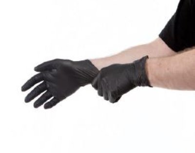 GANT NITRILE NOIR NON POUDRÉ TAILLE S BOÎTE X100