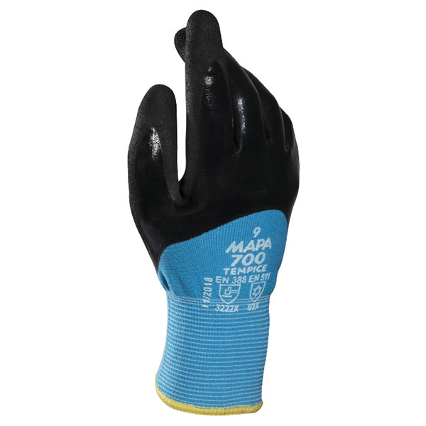 GANT TEXTILE ISOLANT NOIR BLEU TEMPICE 700 TAILLE 10 X1 PAIRE