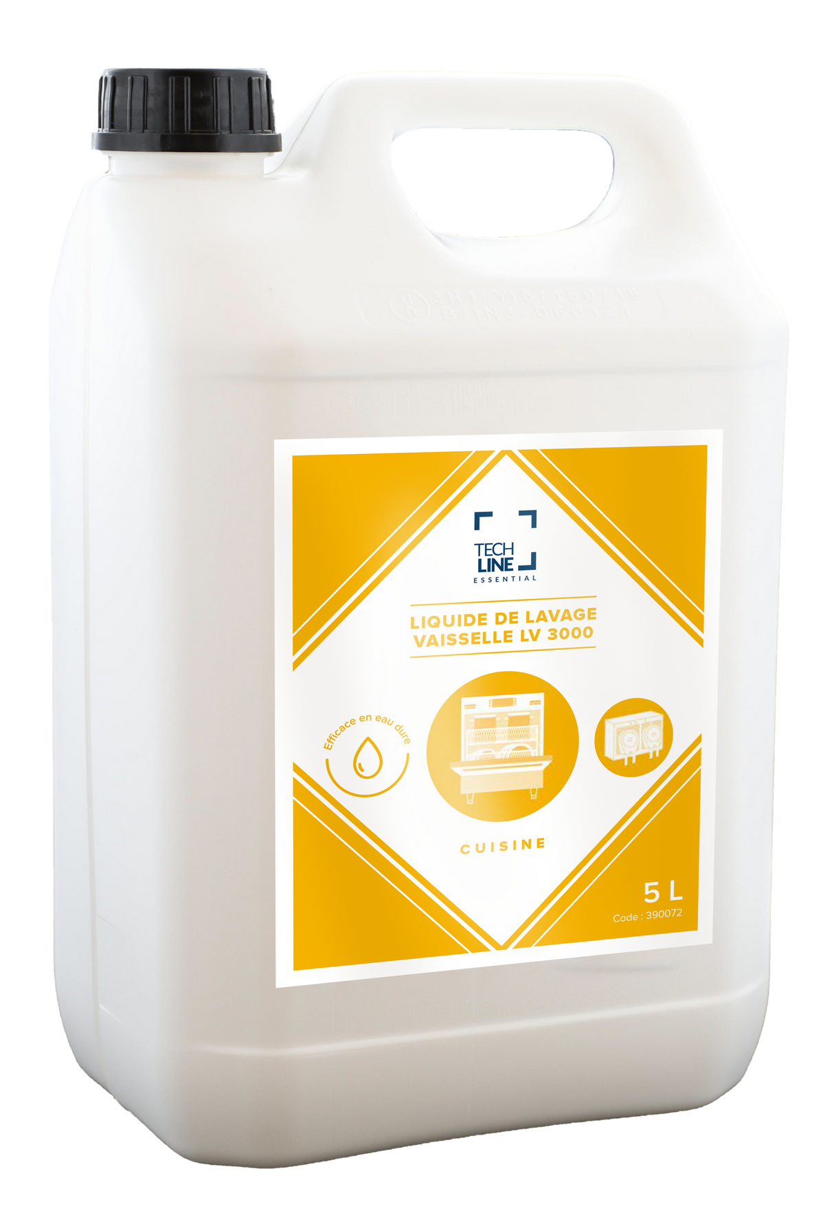 DETERGENT LIQUIDE VAISSELLE CHLORE EAU DURE TECHLINE LV3000 5L