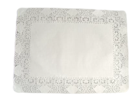 DENTELLE RECTANGULAIRE PAPIER 30X40CM BLANC X250