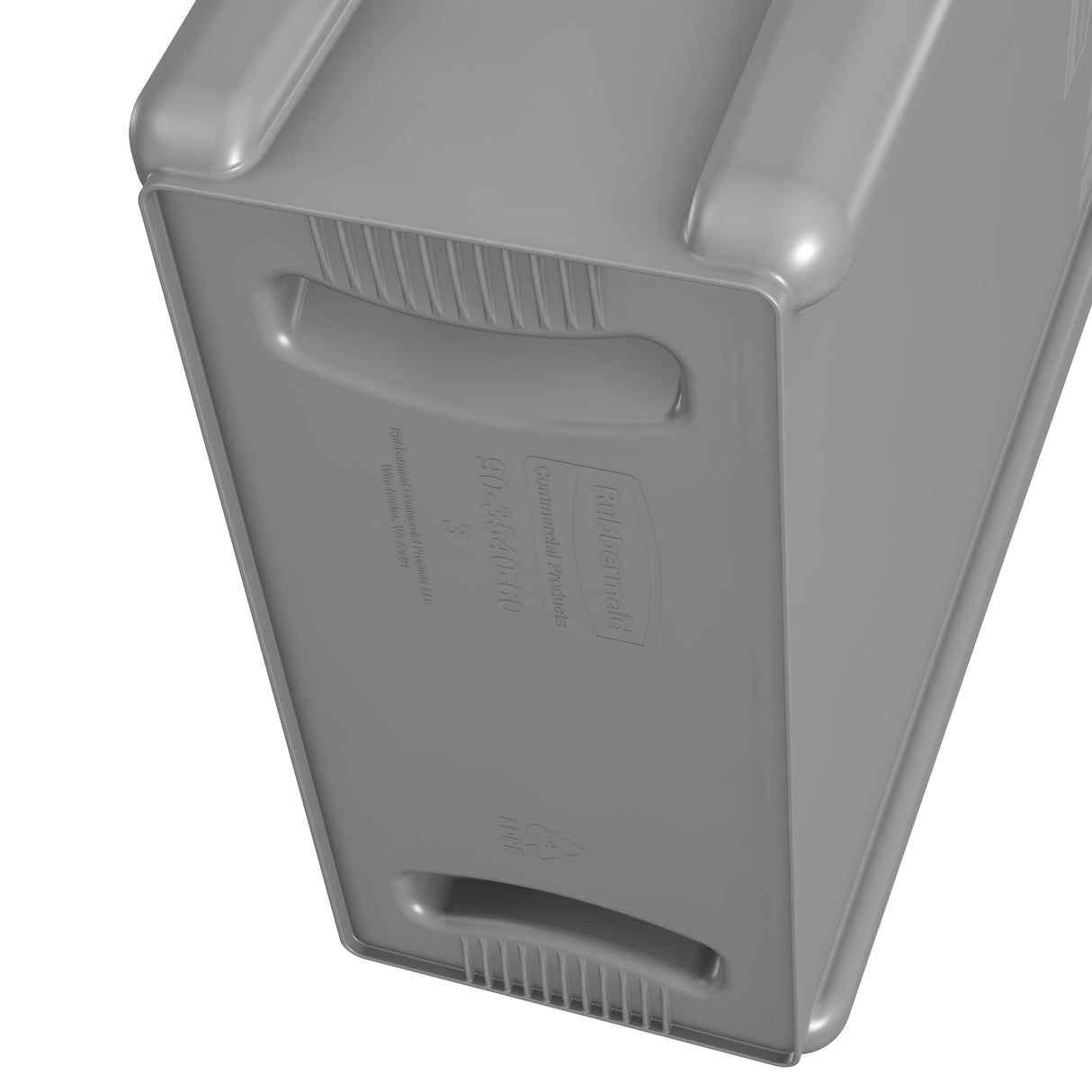 POUBELLE SLIM JIM 87L GRIS AVEC CONDUITS D'AERATION