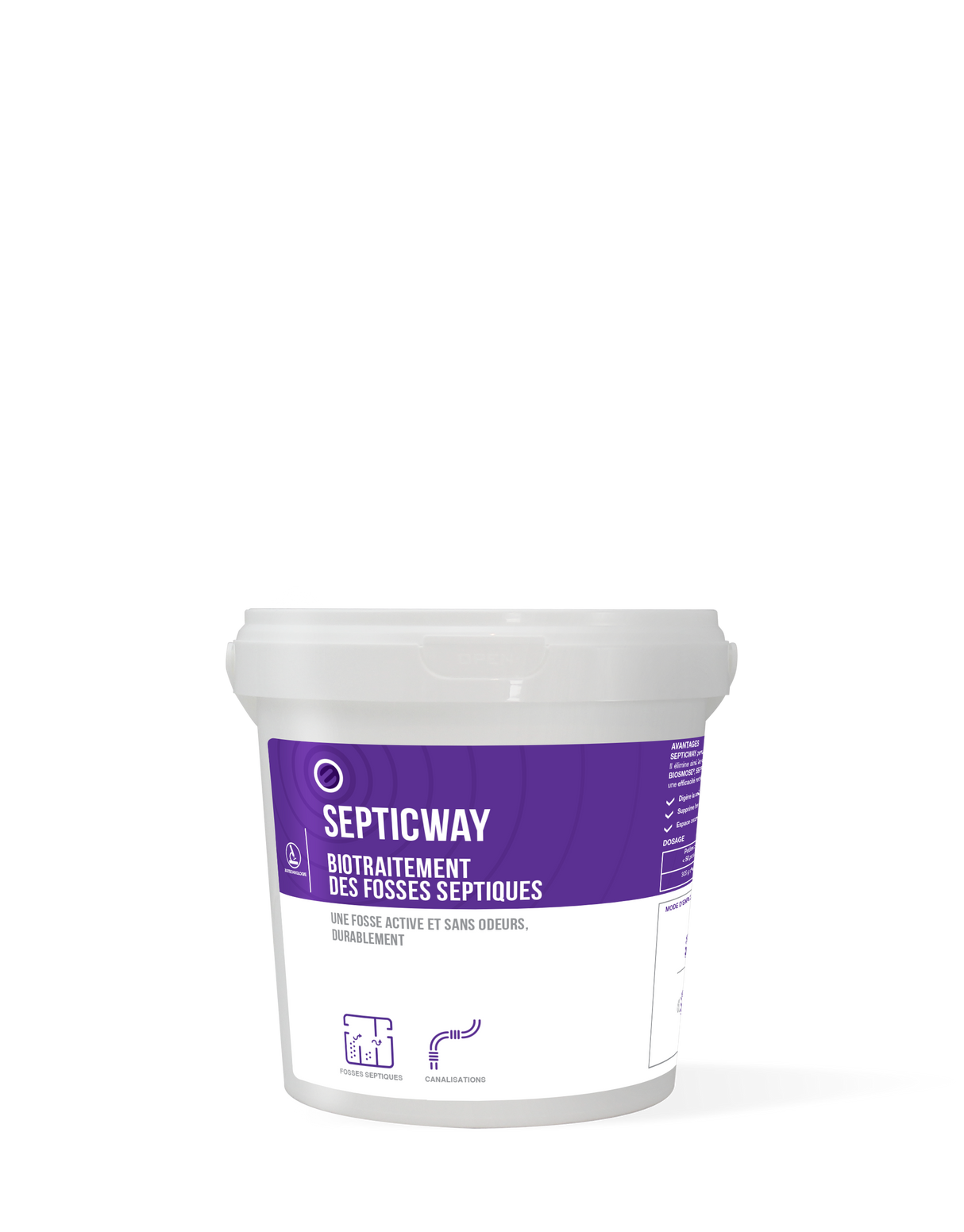 DOSE HYDROSOLUBLE PROBIOTIQUE FOSSE SEPTIQUE SEPTICWAY POT 12X80G