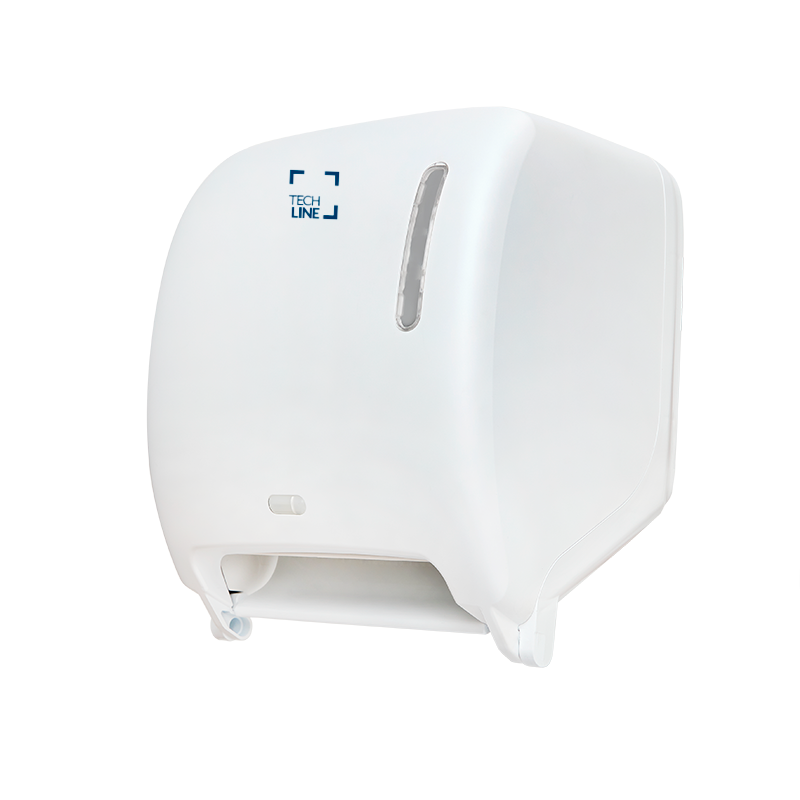 DISTRIBUTEUR D'ESSUIE-MAINS ROULEAUX À DÉTECTION OPTIQUE TECHLINE BLANC