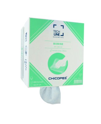 BOBINE DEVIDAGE CLASSIQUE NON TISSE TECHLINE NTLINE 60 BLANC 400 FORMATS 32X37CM