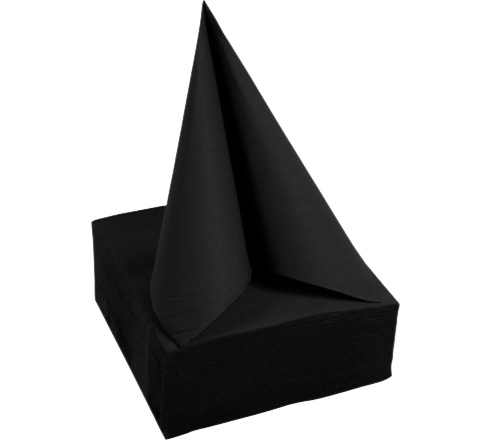 SERVIETTE 38X38 CM OUATE GAUFRÉE 2 PLIS NOIR X1200