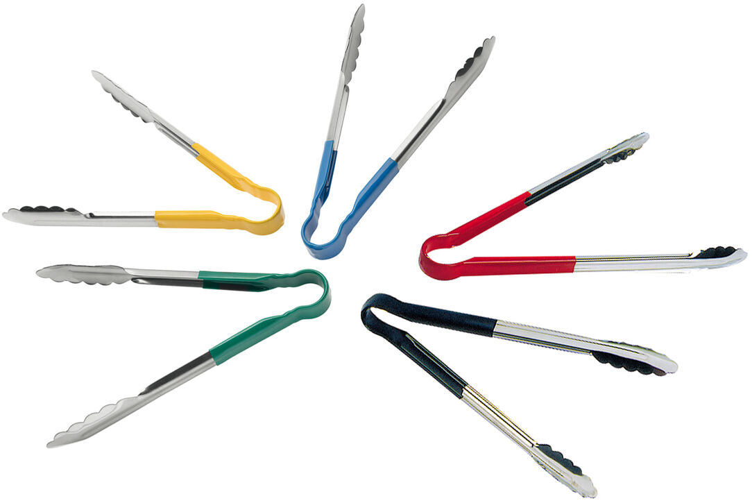 PINCE FEUILLE DE CHÊNE INOX MANCHE NOIR 24 CM