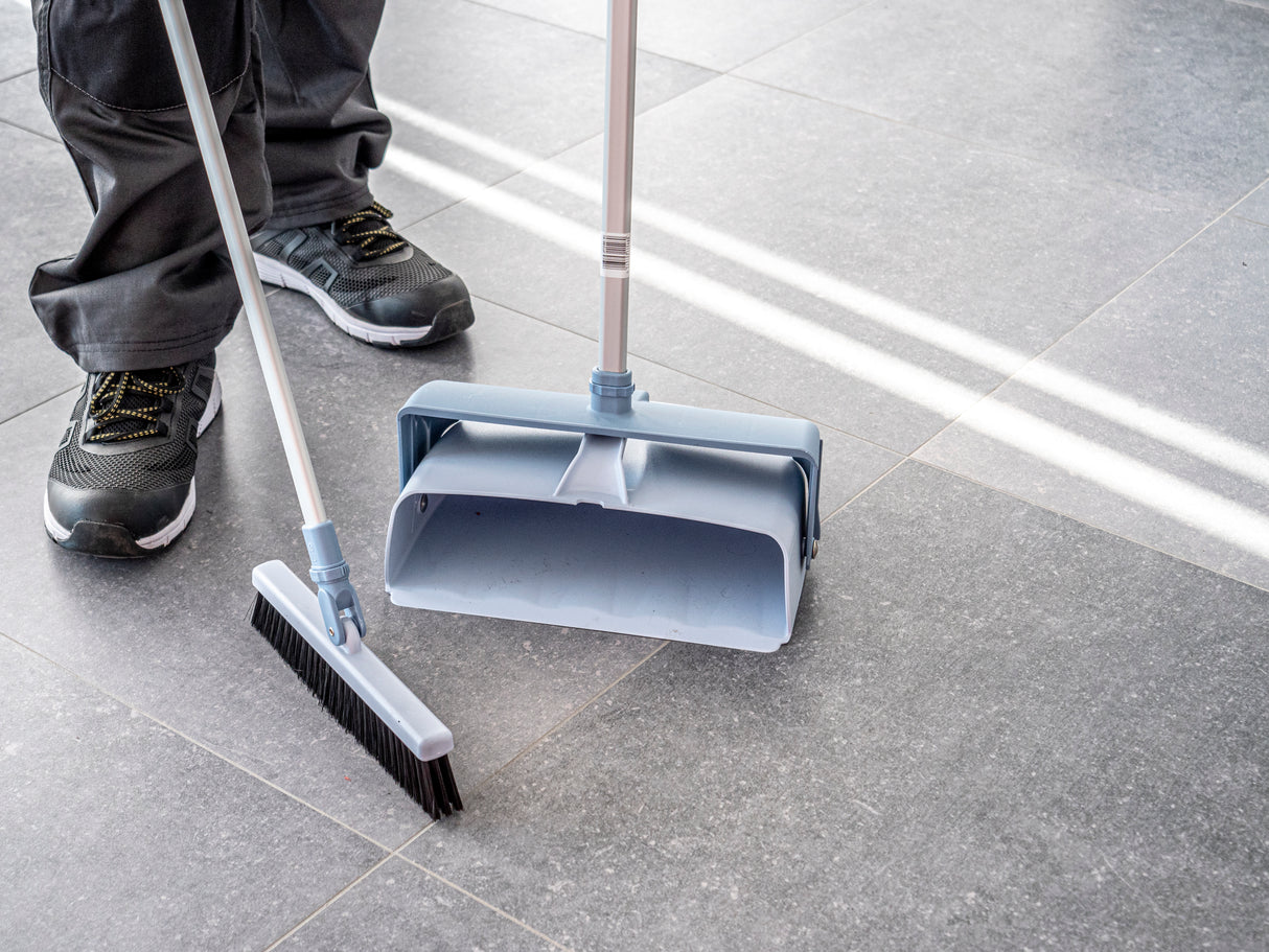 BALAI BROSSE 25CM DUSTPAN MANCHE ALUMINIUM ERGONOMIQUE VILEDA