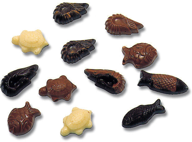 PLAQUE 275X175 POUR FRITURE DE 35 SUJETS DE LA MER