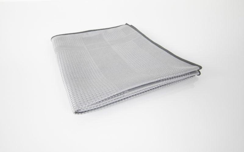 TORCHON MICROFIBRE ESSUIE VERRERIE 70X42CM GRIS X2