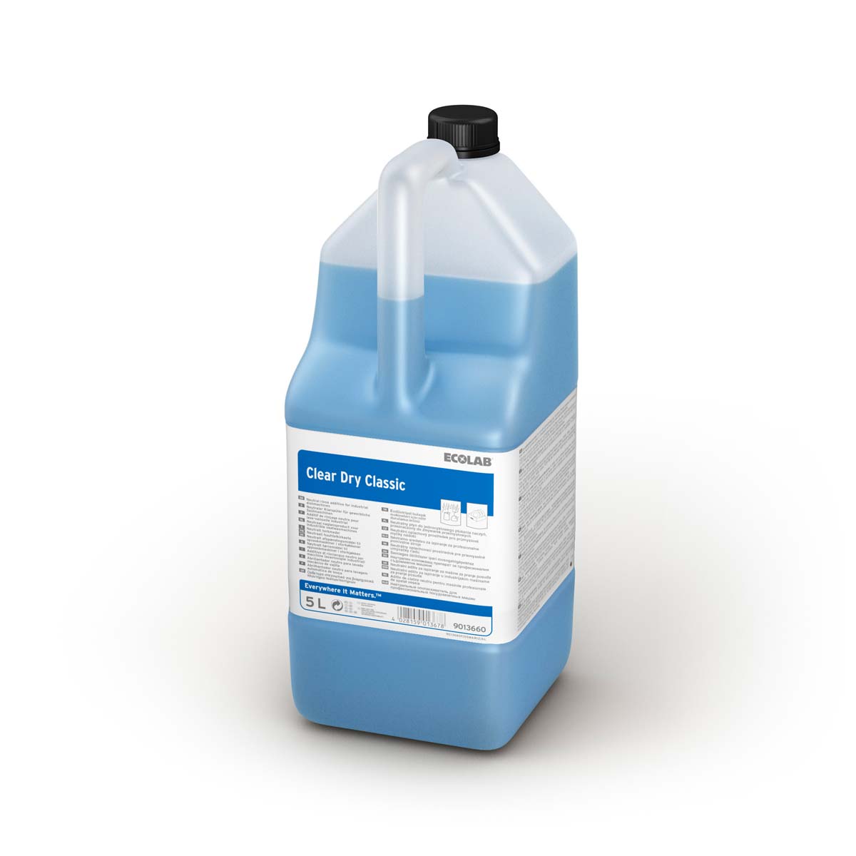 ADDITIF DE RINCAGE CONCENTRE EAU DOUCE CLEAR DRY CLASSIC ECOLAB 5L