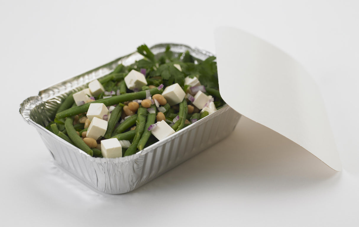 BARQUETTE ALUMINIUM RECTANGULAIRE BORD RABATTABLE 850ML X100