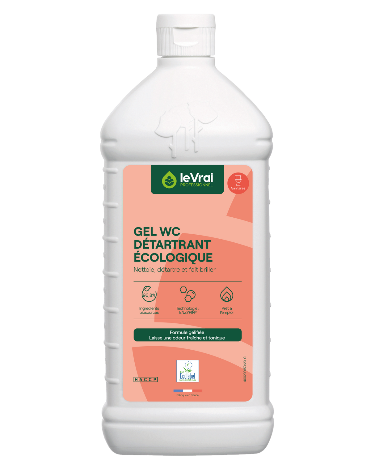 DETERTRANT GEL WC LE VRAI PROFESSIONNEL ECOLABEL EU 1L