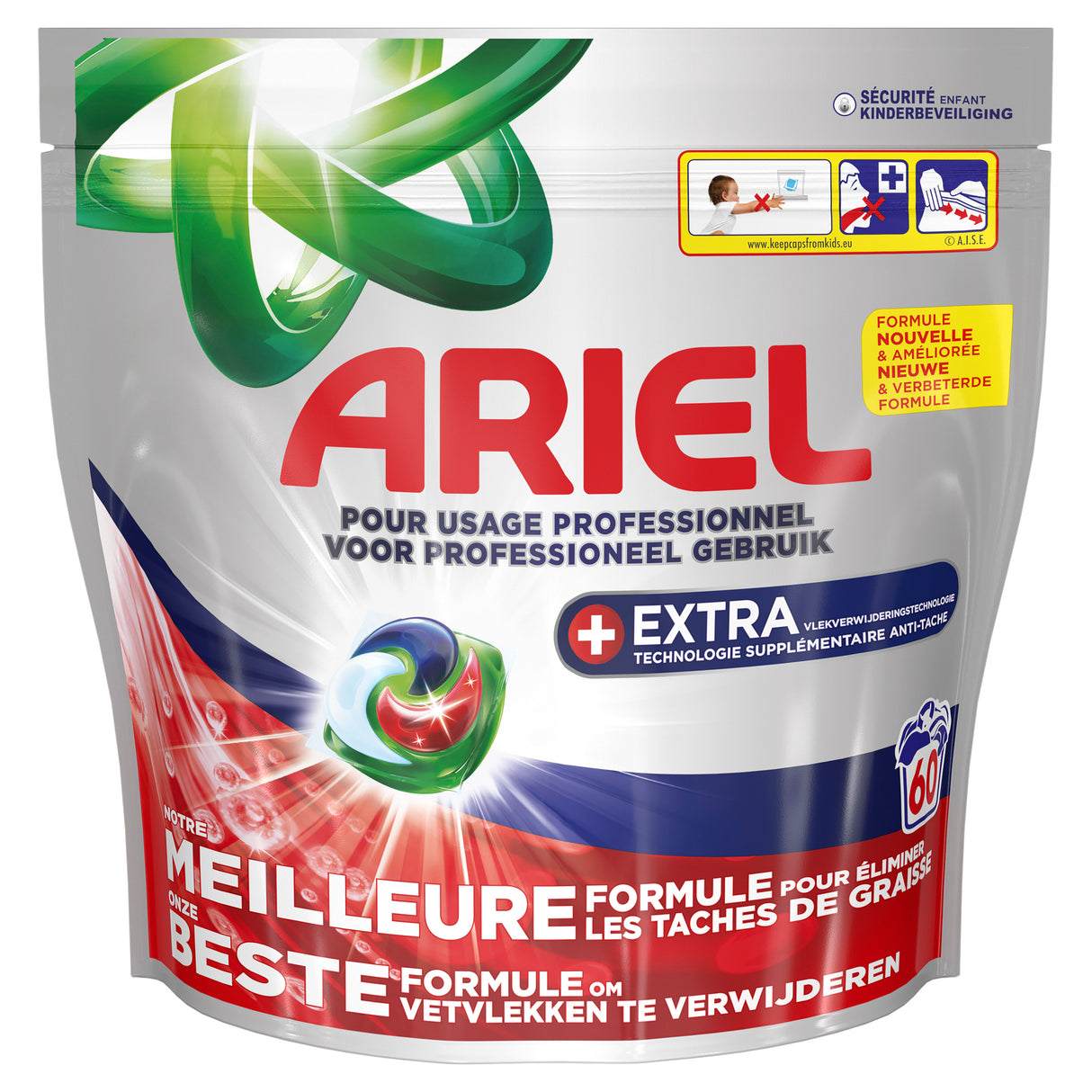 LESSIVE ARIEL PODS ALL IN 1 ULTRA DETACHANT 60 DOSES