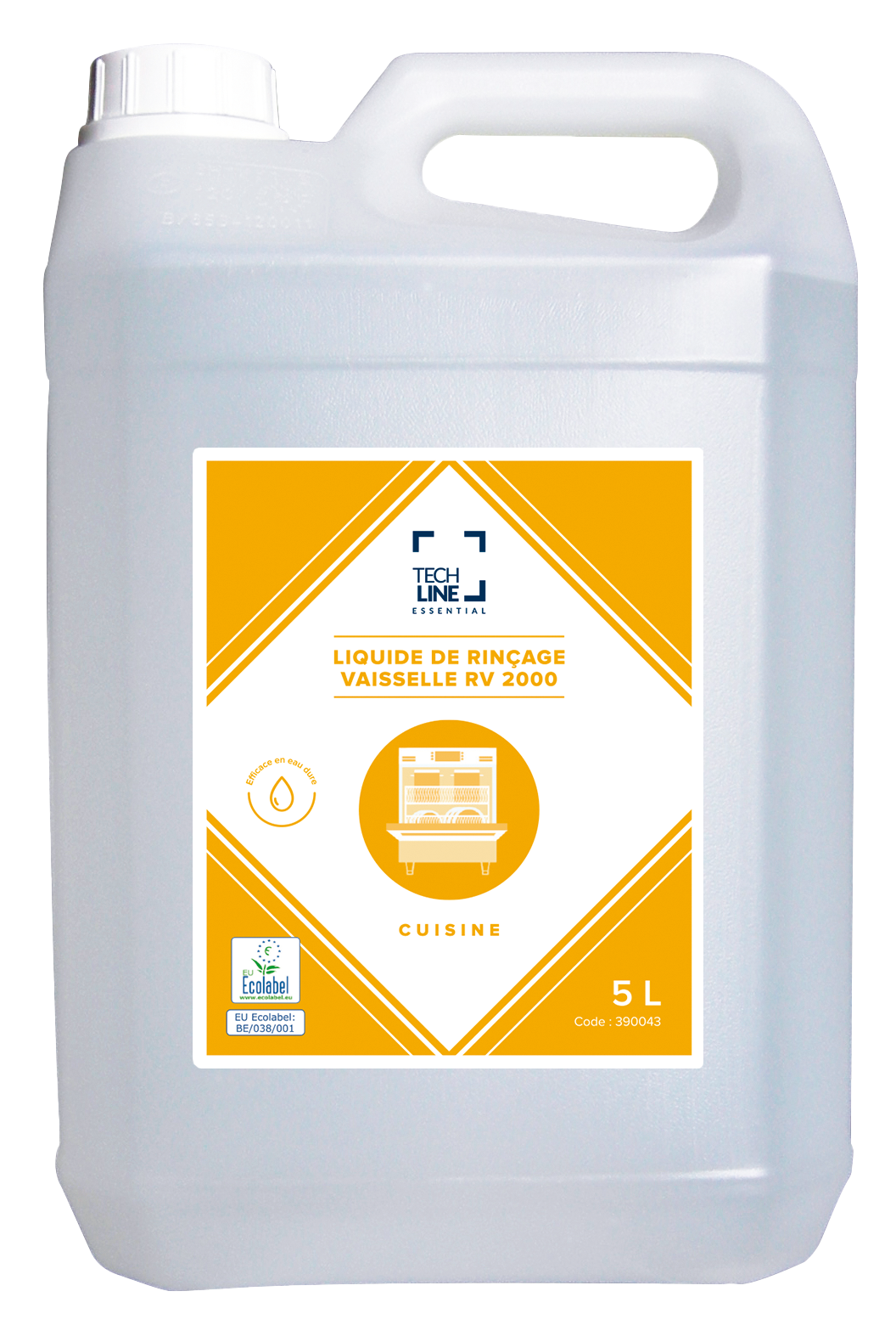ADDITIF DE RINCAGE TOUTES EAUX TECHLINE RV2000 ECOLABEL EU 5L