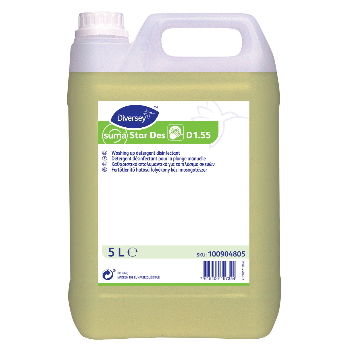 LIQUIDE VAISSELLE DESINFECTANT SUMA STAR DES D1.55 5L