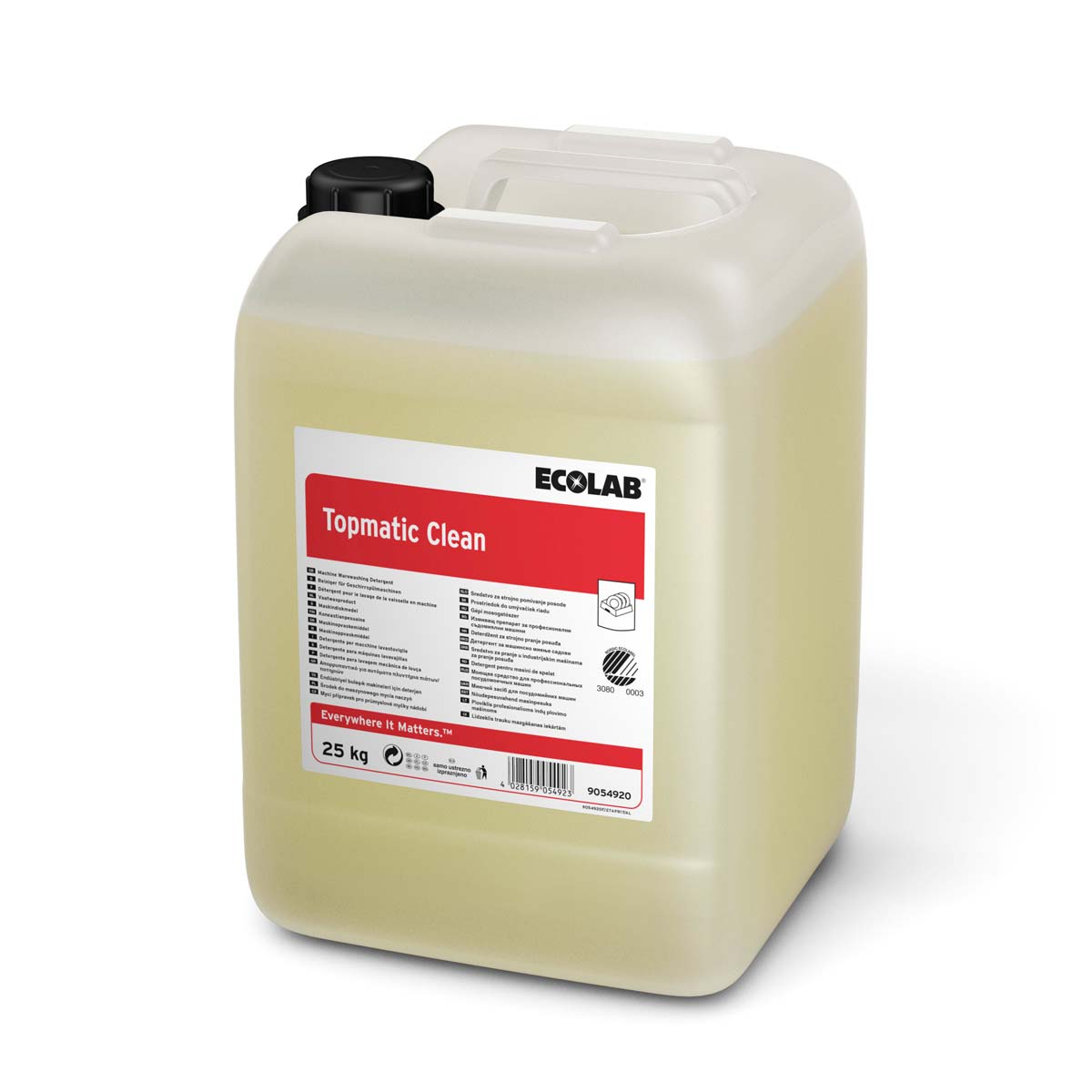 DETERGENT LIQUIDE VAISSELLE ECOLAB TOPMATIC CLEAN ECOLABEL NS 25KG