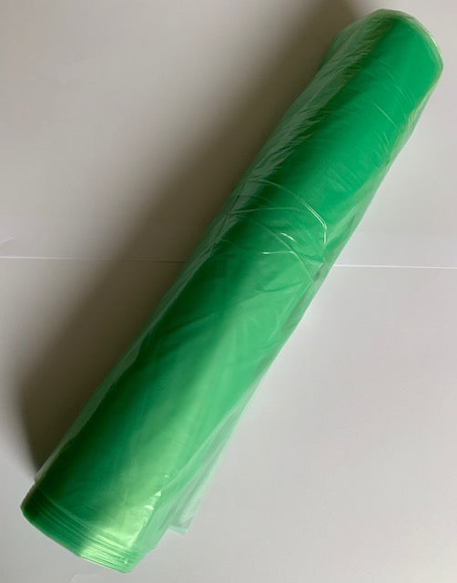 SAC POUBELLE 130L BASSE DENSITE DECHETS MOYENS SANS LIEN VERT TRANSLUCIDE X200