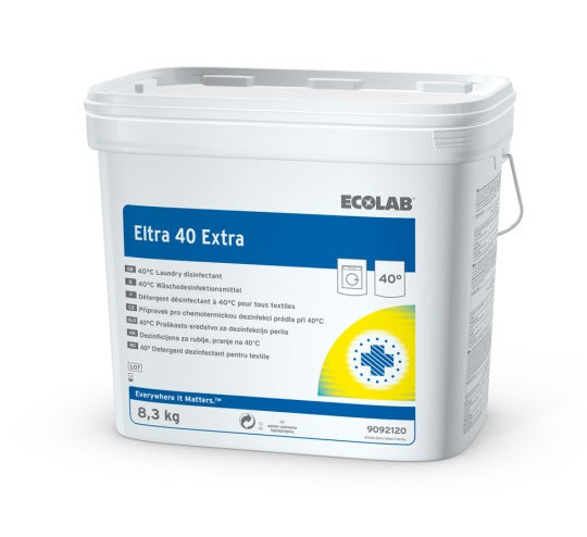 LESSIVE POUDRE DESINFECTANTE ELTRA 40 EXTRA ECOLAB 8.3KG