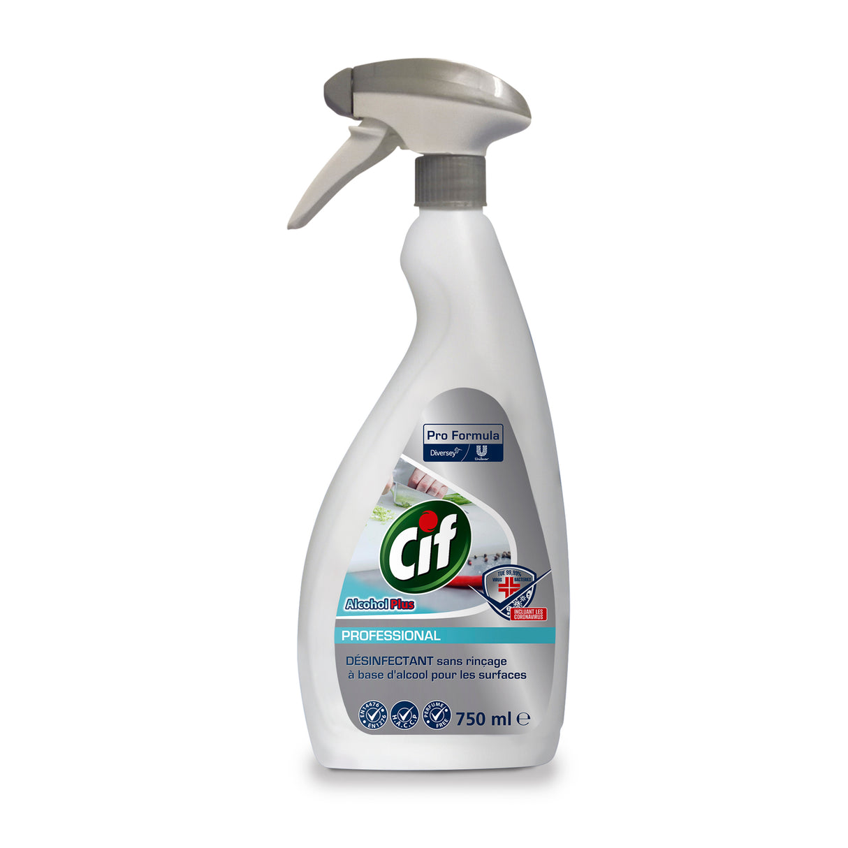 DESINFECTANT SANS RINCAGE CIF PRO FROMULA ALCOHOL PLUS 750ML