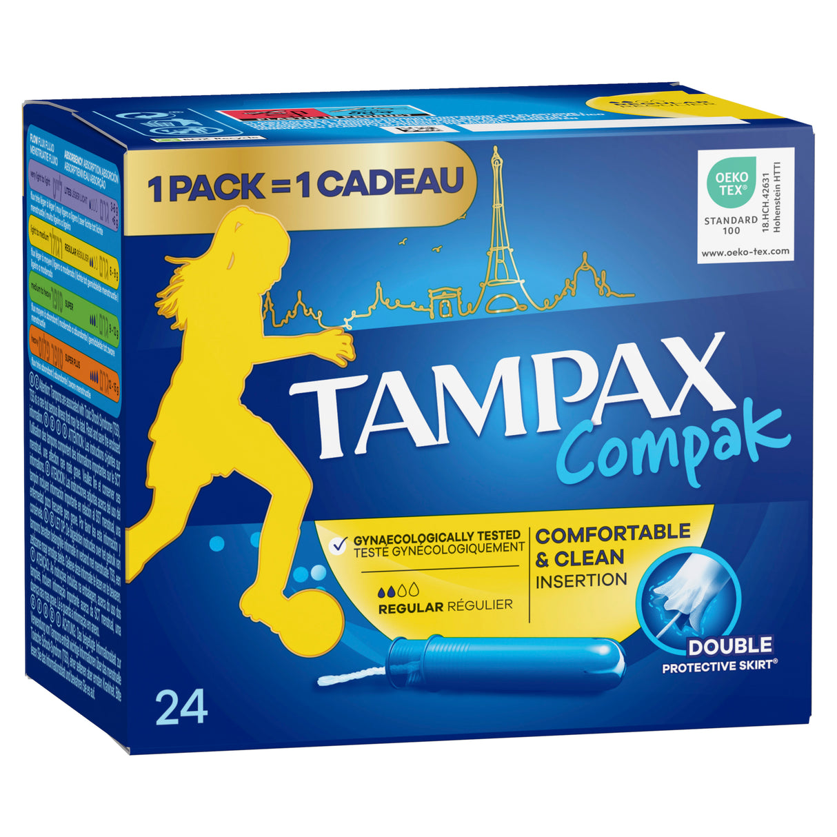 TAMPON TAMPAX COMPAK REGULIER BOITE X24