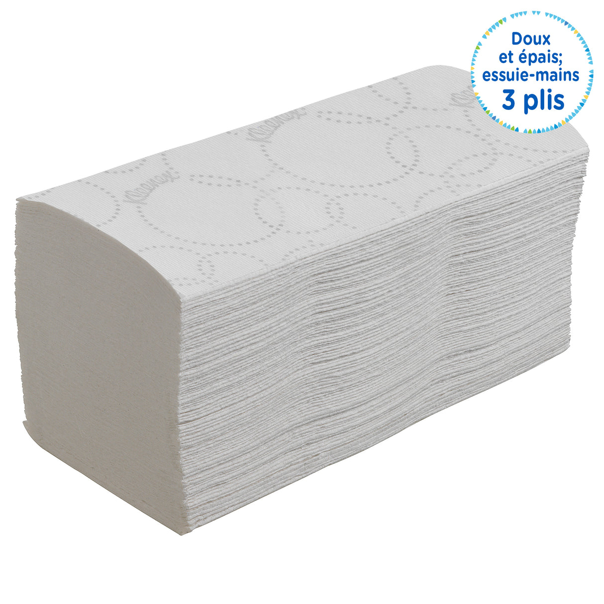 ESSUIE-MAINS PLIÉS EN V KLEENEX® ULTRA BLANC 22X32CM 96 FORMATS 3 PLIS ECOLABEL X15