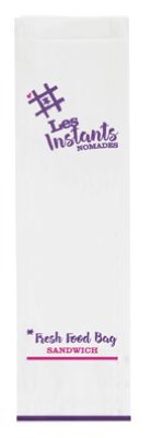 SAC SANDWICH PAPIER IMPRIMÉ 100X360MM BLANC X1000
