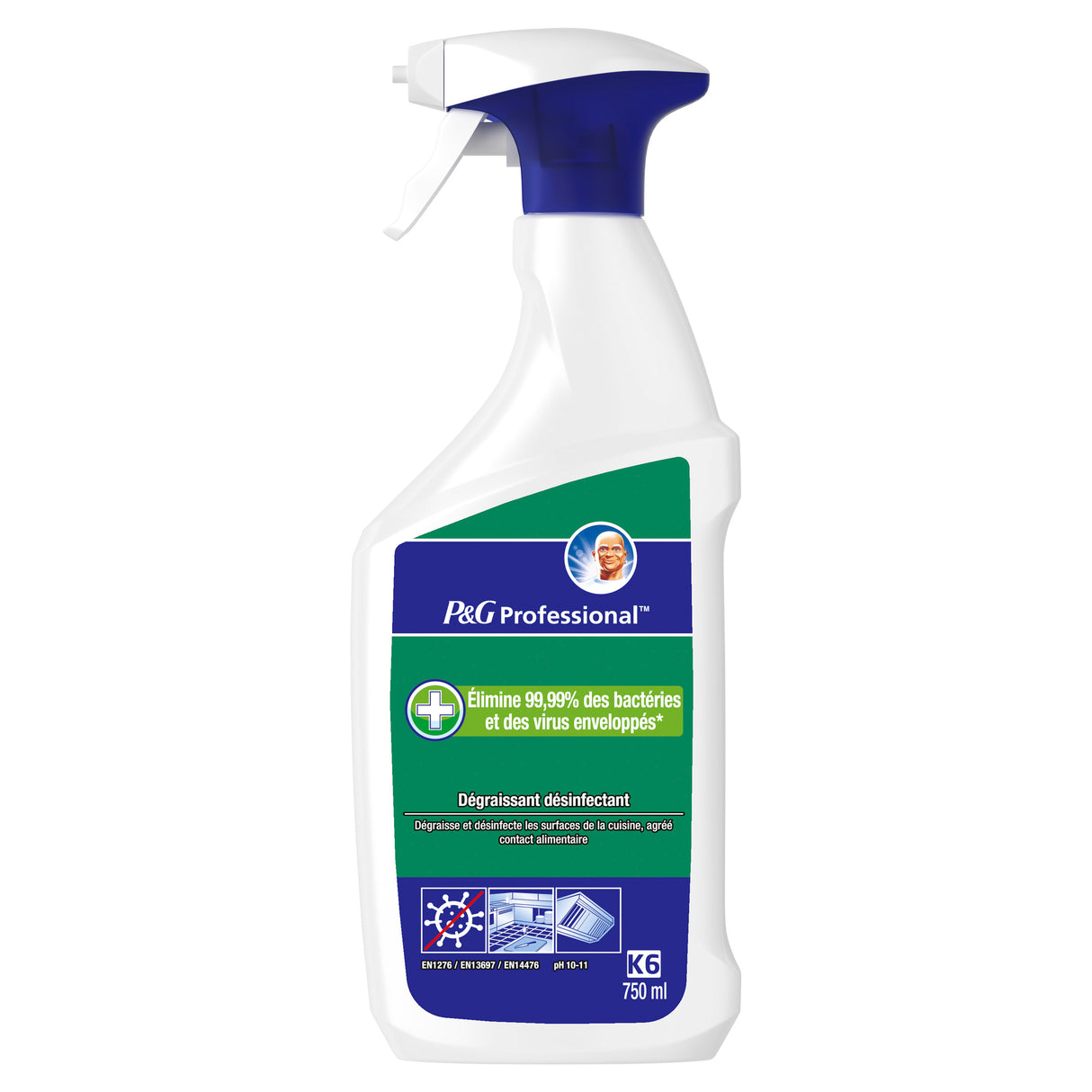 DEGRAISSANT DESINFECTANT CUISINE SPRAY K6 P&G PROFESSIONAL 750ML