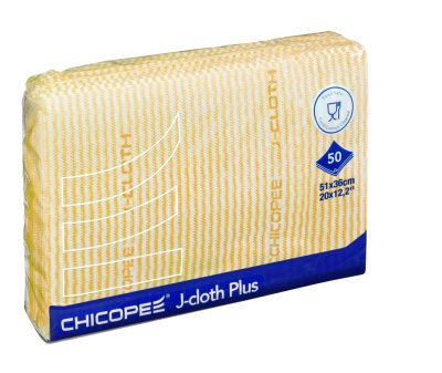 FORMAT NON TISSE USAGE UNIQUE J-CLOTH PLUS 51X36CM JAUNE X50 FORMATS