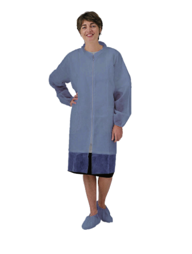 BLOUSE ZIP BLEU FONCÉ SANS POCHES PP 40G TAILLE XL X50