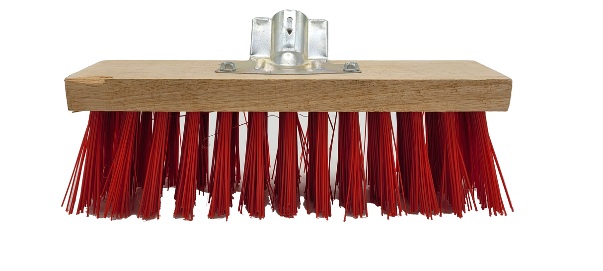 BALAI CANTONNIER 32CM DOUILLE INCLINEE FIBRES SYNTHETIQUE ROUGE