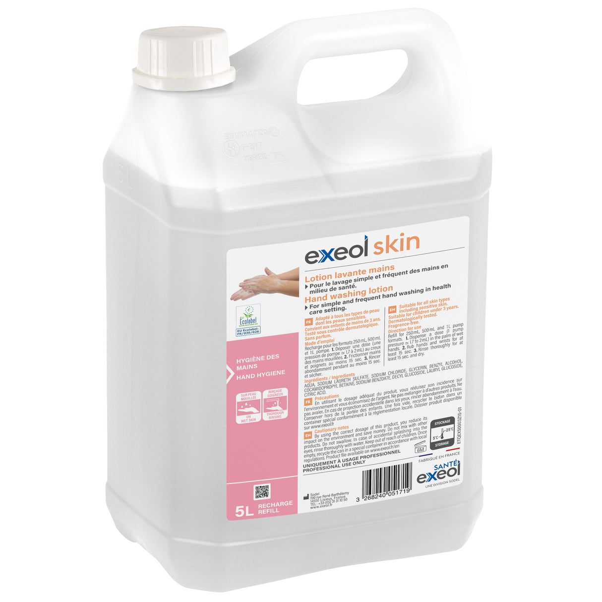 SAVON MAINS CORPS EXEOL SKIN BIDON 5L