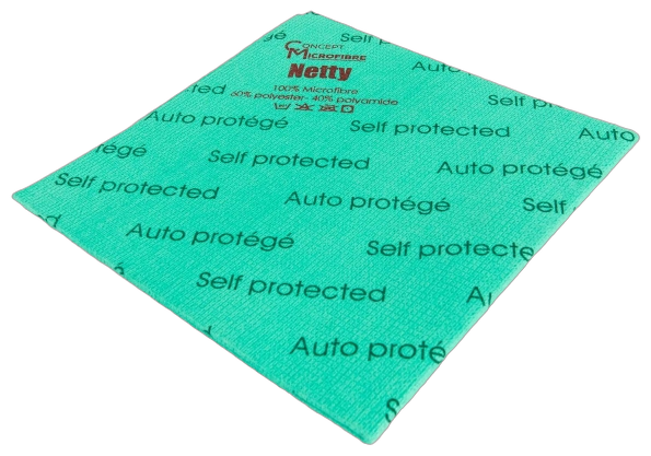 LAVETTE NON TISSEE NETTY AUTO-PROTEGEE 40X40CM VERT ECOLABEL X5