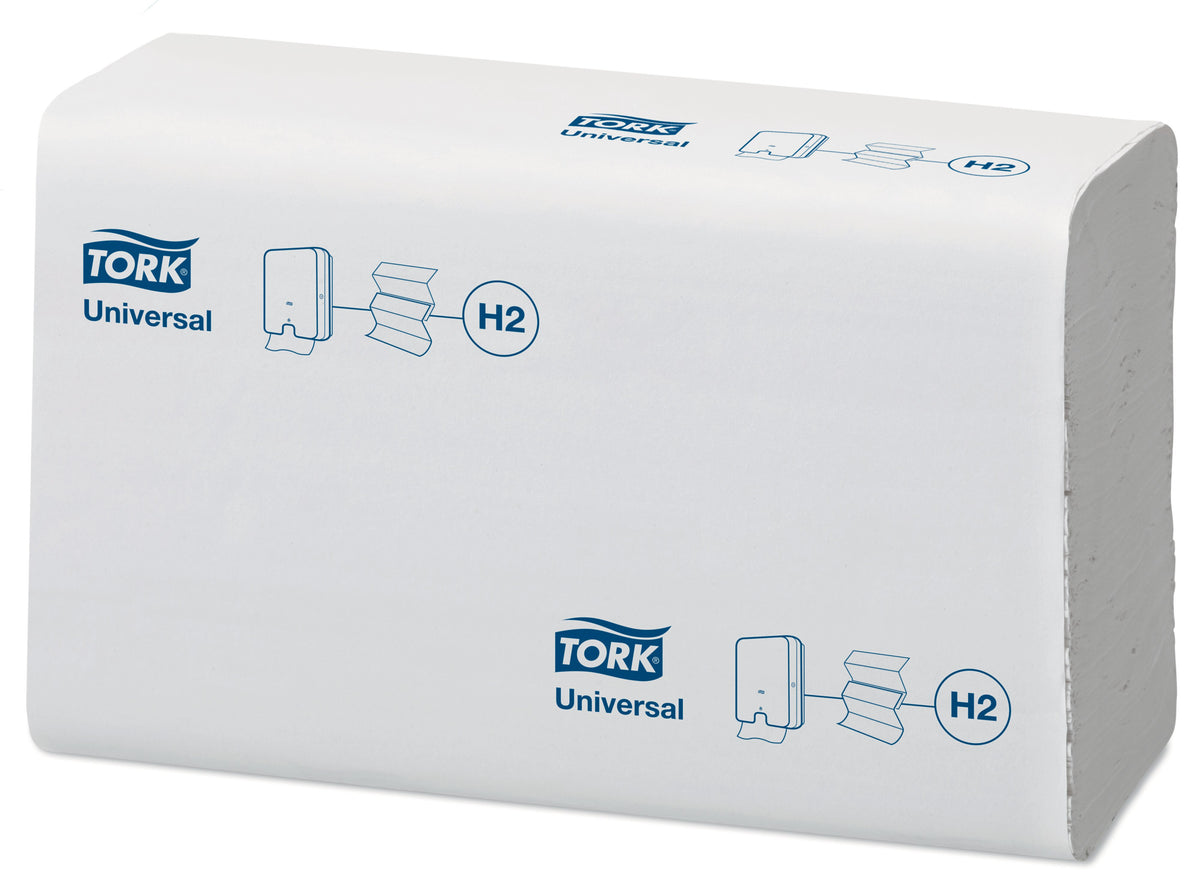 ESSUIE-MAINS PLIÉS EN Z TORK® UNIVERSAL H2 BLANC 23.4X21.3CM 237 FORMATS 2 PLIS ECOLABEL X20