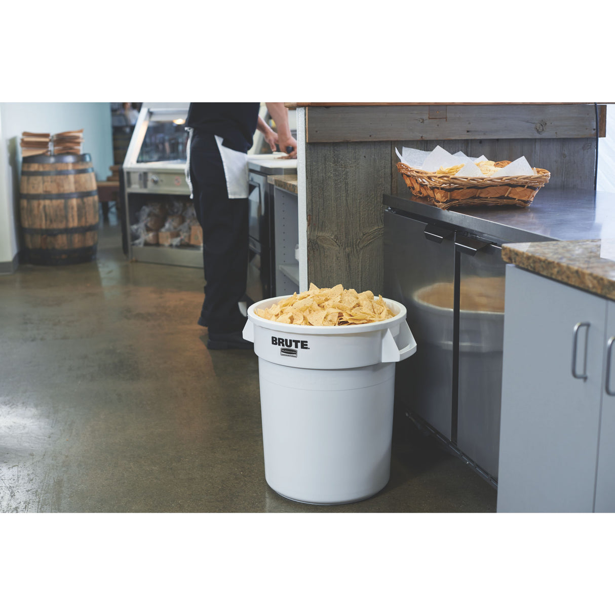 POUBELLE BRUTE ROND 75L BLANC