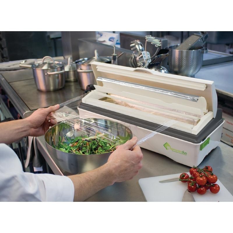 DÉVIDOIR WRAPMASTER® ALBAL DUO ALUMINIUM FILM ALIMENTAIRE PAPIER CUISSON 45CM
