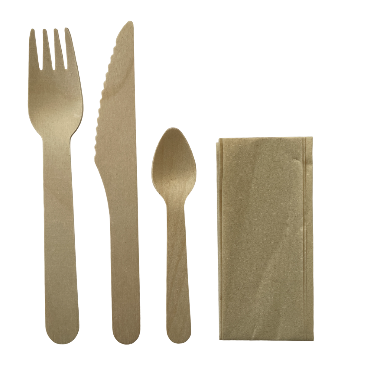 KIT COUVERTS BOIS CIRÉ 4 EN 1 X500