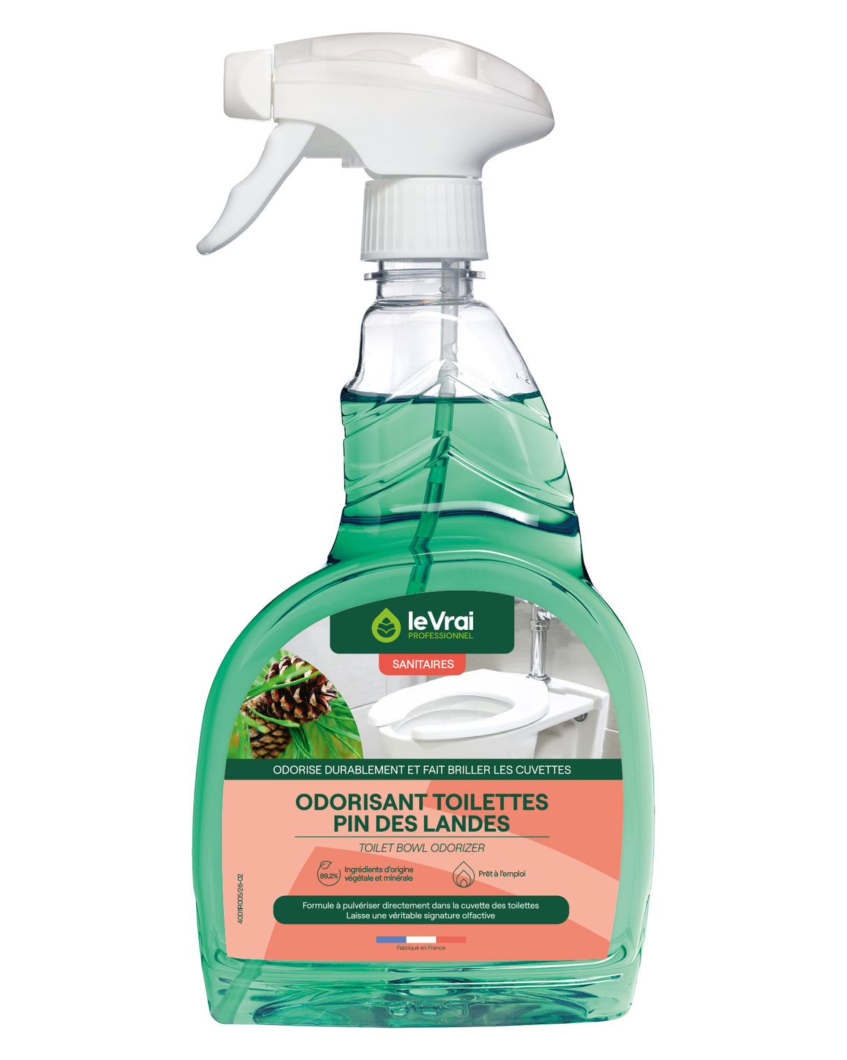 ODORISANT TOILETTES SANITAIRE PIN DES LANDES LE VRAI PROFESSIONNEL 750ML