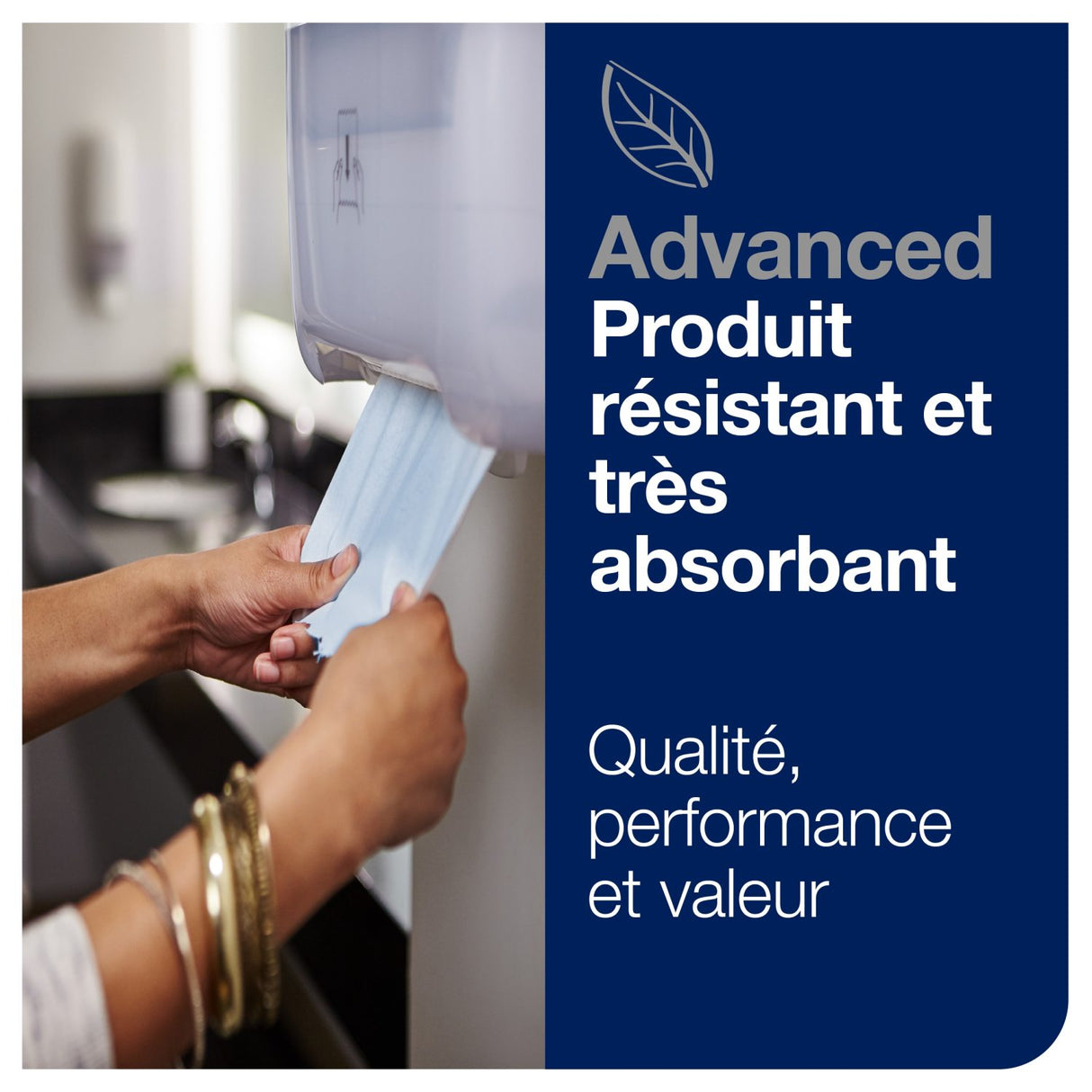 ESSUIE-MAINS ROULEAU TORK MATIC® ADVANCED H1 BLEU 150M 2 PLIS ECOLABEL X6