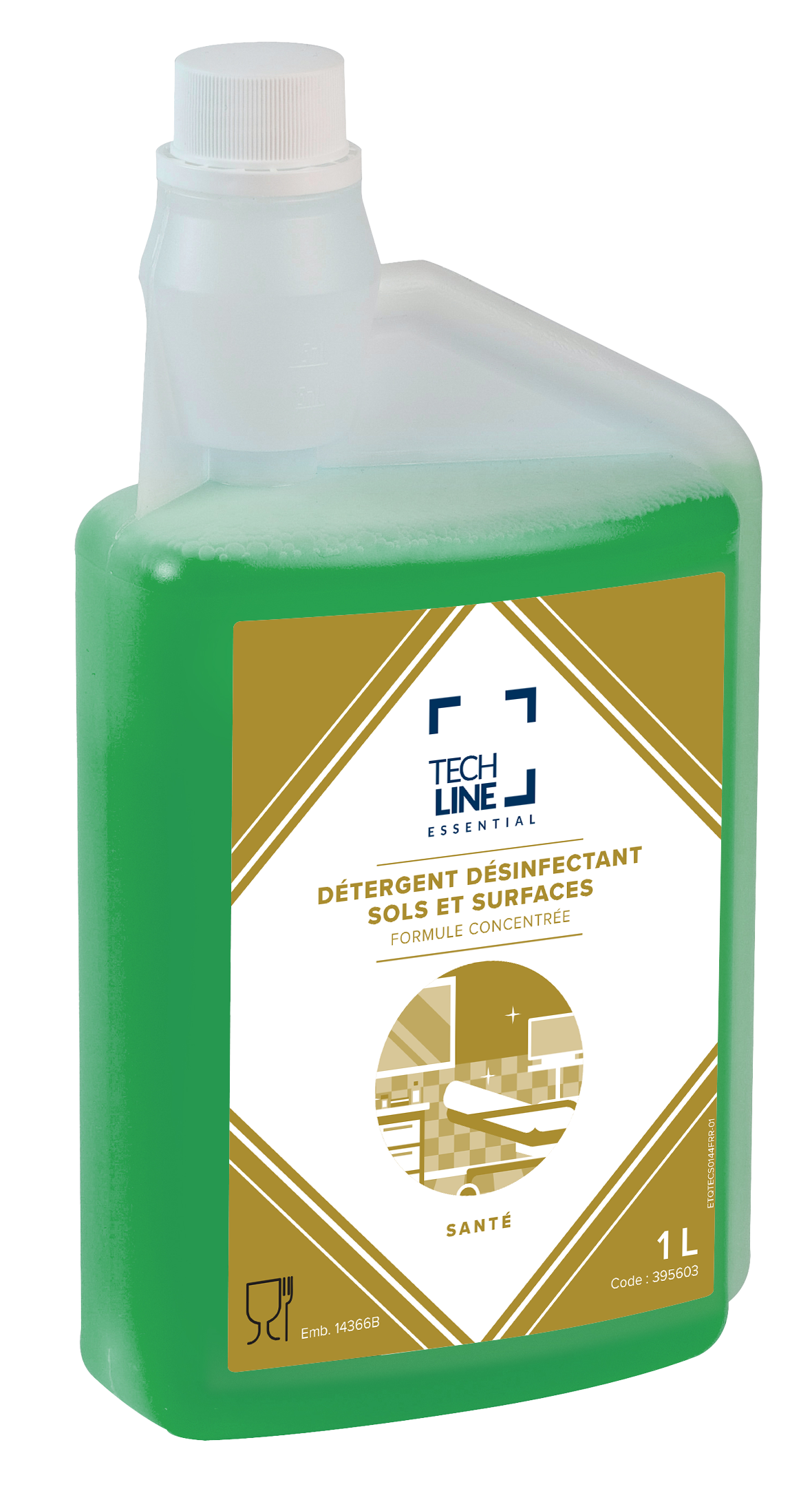 DETERGENT DESINFECTANT SOLS & SURFACES TECHLINE 1L