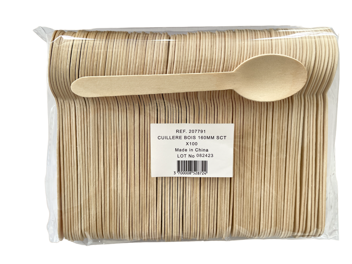 CUILLÈRE BOIS 16CM X100