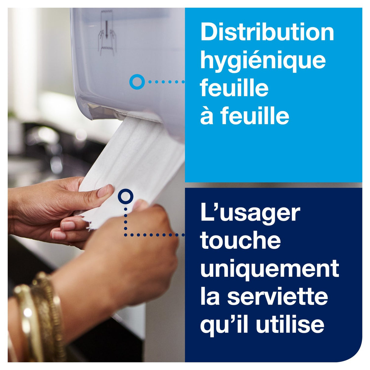 DISTRIBUTEUR D’ESSUIE-MAINS ROULEAUX TORK MATIC® H1 BLANC