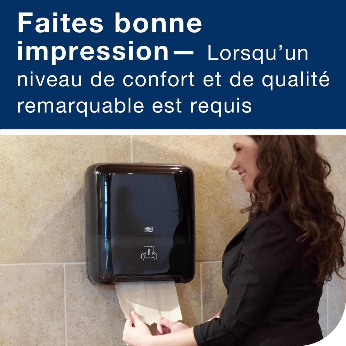 ESSUIE-MAINS ROULEAU TORK MATIC® ADVANCED H1 NATUREL 150M 2 PLIS X6