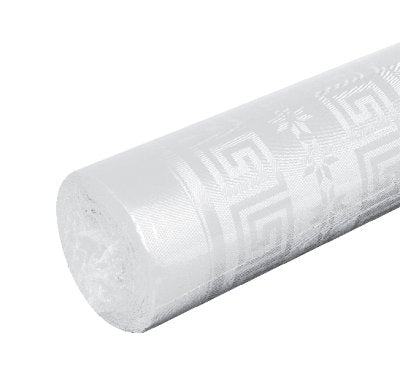 NAPPE ROULEAU PAPIER DAMASSE BLANC 1.20X10M X1