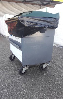 HOUSSE CONTENEUR 750L BASSE DENSITE DECHETS LOURDS NOIR X25
