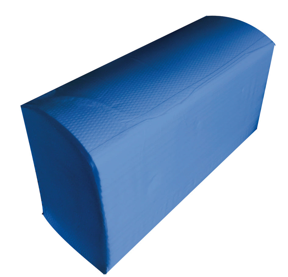 ESSUIE-MAINS PLIÉS EN Z BLEU 20,3X24 CM 150 FORMATS 2 PLIS ECOLABEL X25