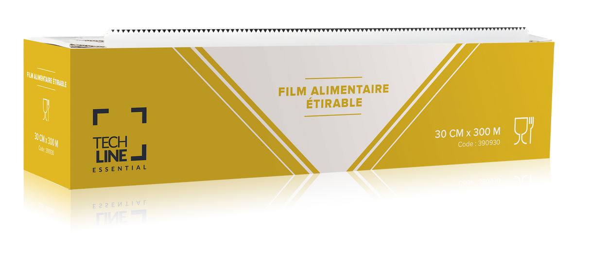 FILM ALIMENTAIRE TECHLINE EN BOÎTE DISTRIBUTRICE 30CM X300M