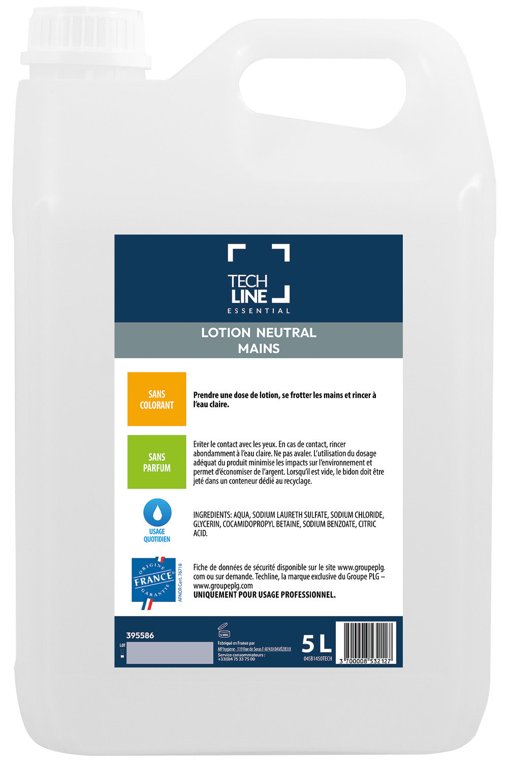 SAVON MAINS NEUTRAL TECHLINE BIDON 5L