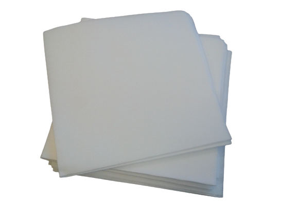 CARRÉ D'ESSUYAGE AIRLAID LISSE 50G 29X38CM BLANC X1500