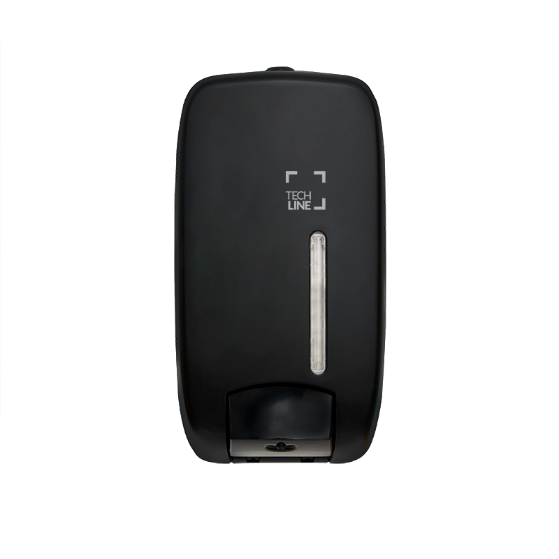 DISTRIBUTEUR MANUEL DE SAVON LOTION GEL À RÉSERVOIR TECHLINE 1L NOIR