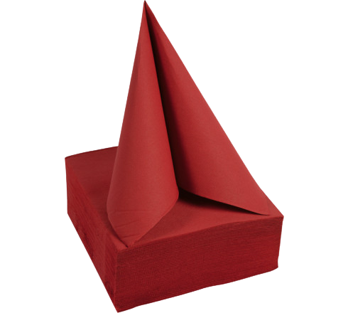 SERVIETTE 38X38 CM OUATE GAUFRÉE 2 PLIS ROUGE X1200